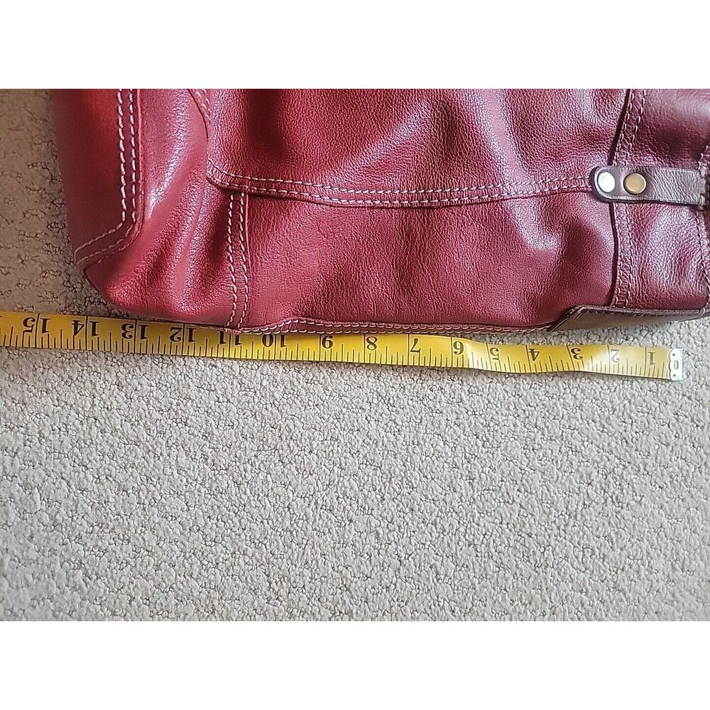 Lucky Brand Big Red Leather Tote / Purse - Picture 7 of 16